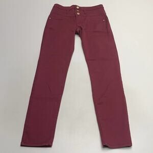 REFUGE Women’s 2 Burgundy Skinny Stretchy Jeans